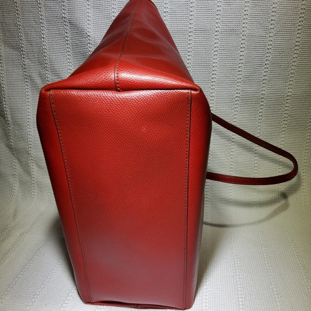 Coach City Tote‎ Crossgrain Leather F83857 True Red Zip Top Shoulder Bag Purse